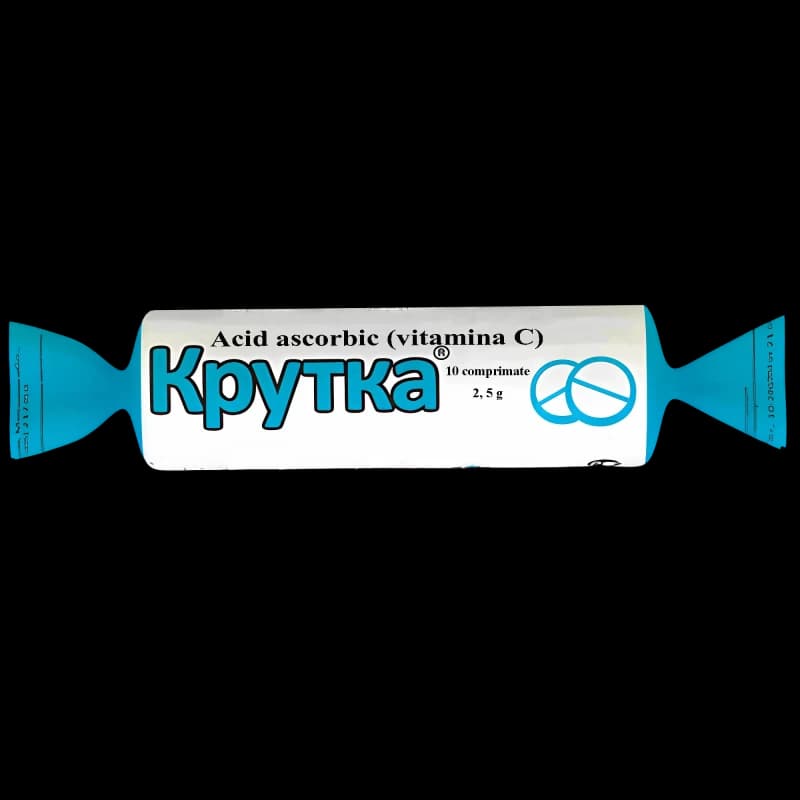 Аскорбиновая кислота с сахаром и глюкозой табл 25 мг "Крутка" N10