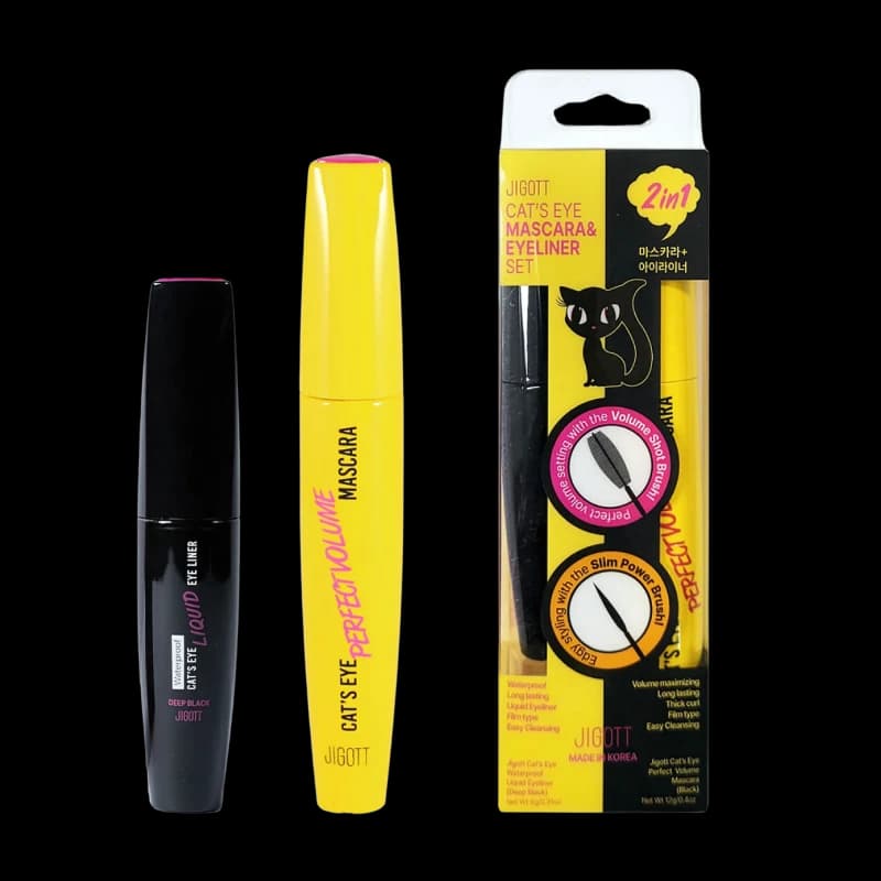 Jigott Набор тушь и подводка для глаз Cat’s Eye Mascara & Eyeliner Set