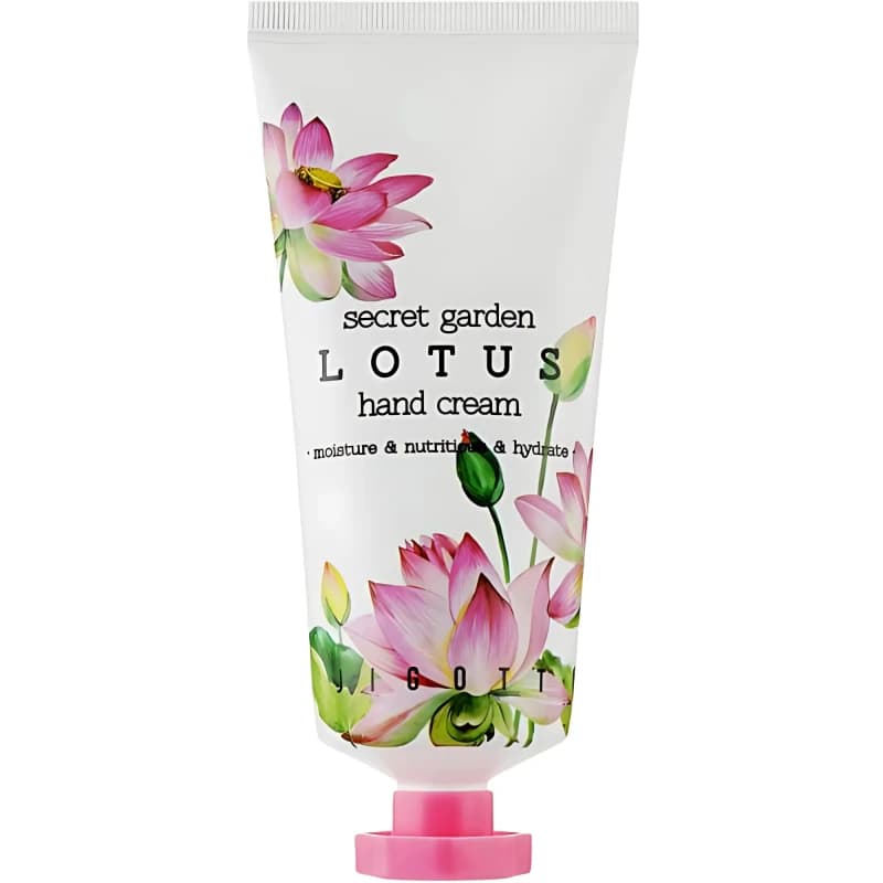 Jigott Крем для рук с экстрактом лотоса SECRET GARDEN LOTUS HAND CREAM 100ml