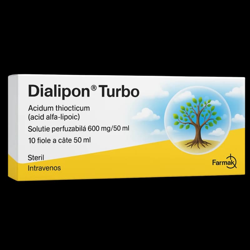 Dialipon Turbo solutie perfuzabila 600 mg/50 ml N10