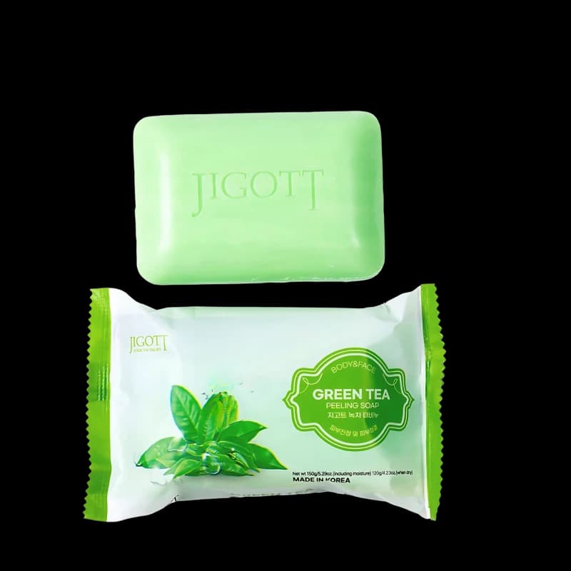 Jigott Мыло с экстрактом зеленого чая Green Tea Peeling Soap 150g
