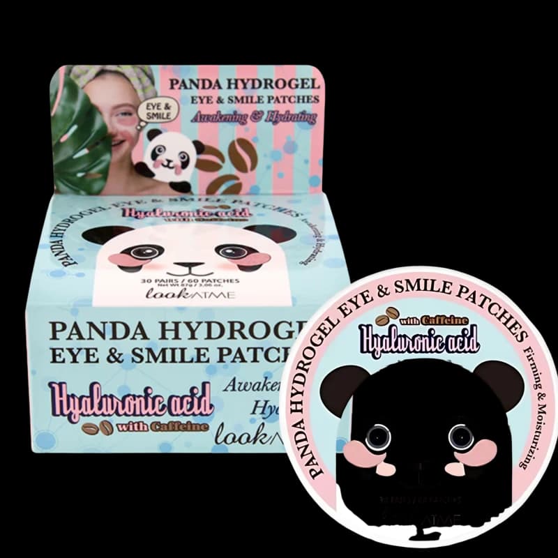 LookAtMe Гидрогелевые патчи для глаз Panda Hydro-gel eye patch (HYALURONIC ACID&CAFFEINE) 60 шт.