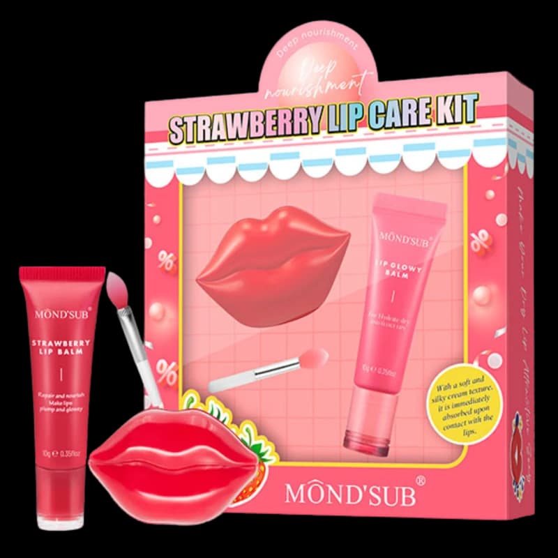 Mond'Sub Набор для губ STRAWBERRY Lip Care Kit  сет 3шт