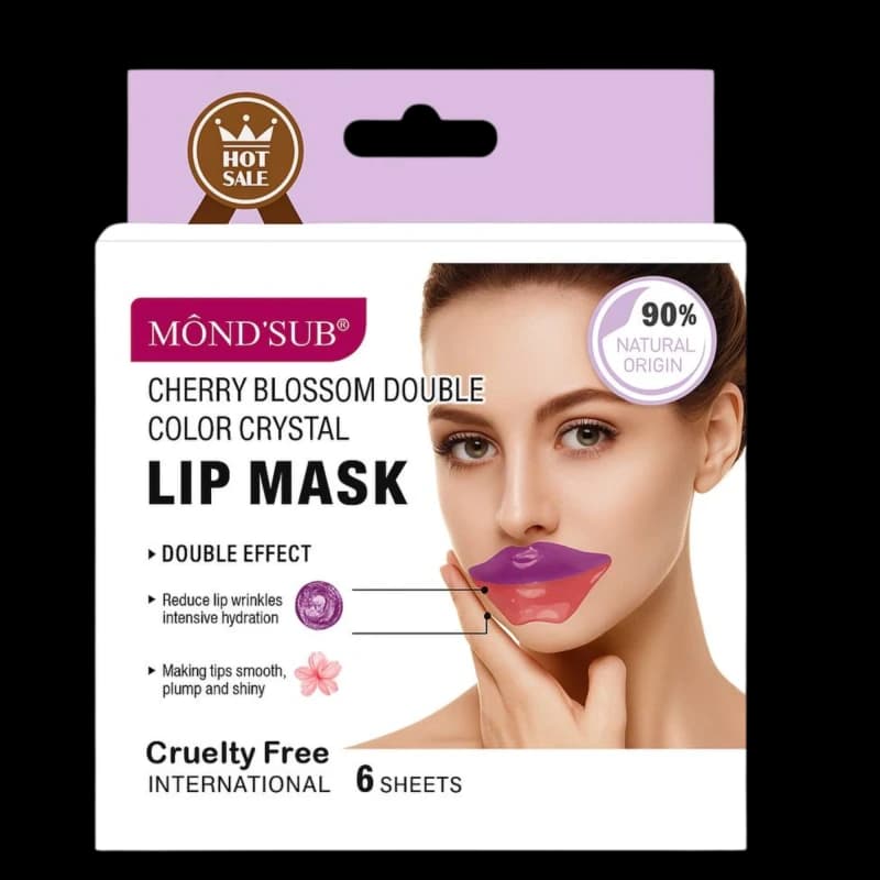 Mond'Sub Маска для губ с двойным эффектом Cherry Blossom Double Color Crystal Lip Mask 6шт