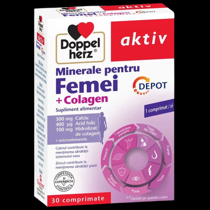 Доппелгьерц Актив Минералы для женщин + коллаген, табл. N30