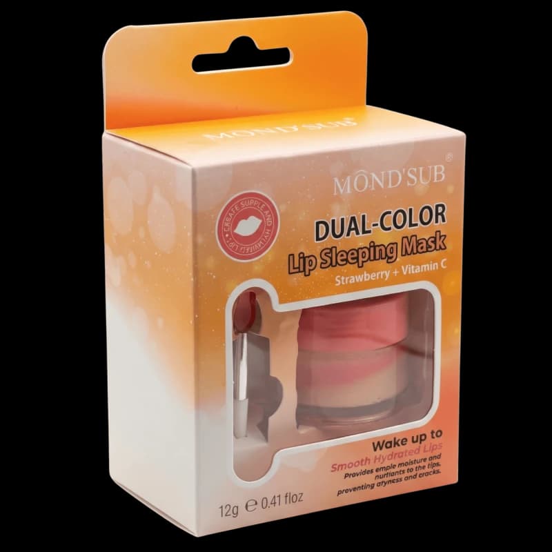 Mond'Sub Ночная маска для губ Dual-Color Lip Sleeping Mask Strawberry + Vitamin C 12г