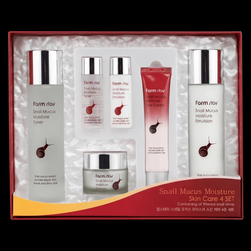 FARMSTAY Набор по уходу за кожей SNAIL MUCUS MOISTURE SKIN CARE 4 SET