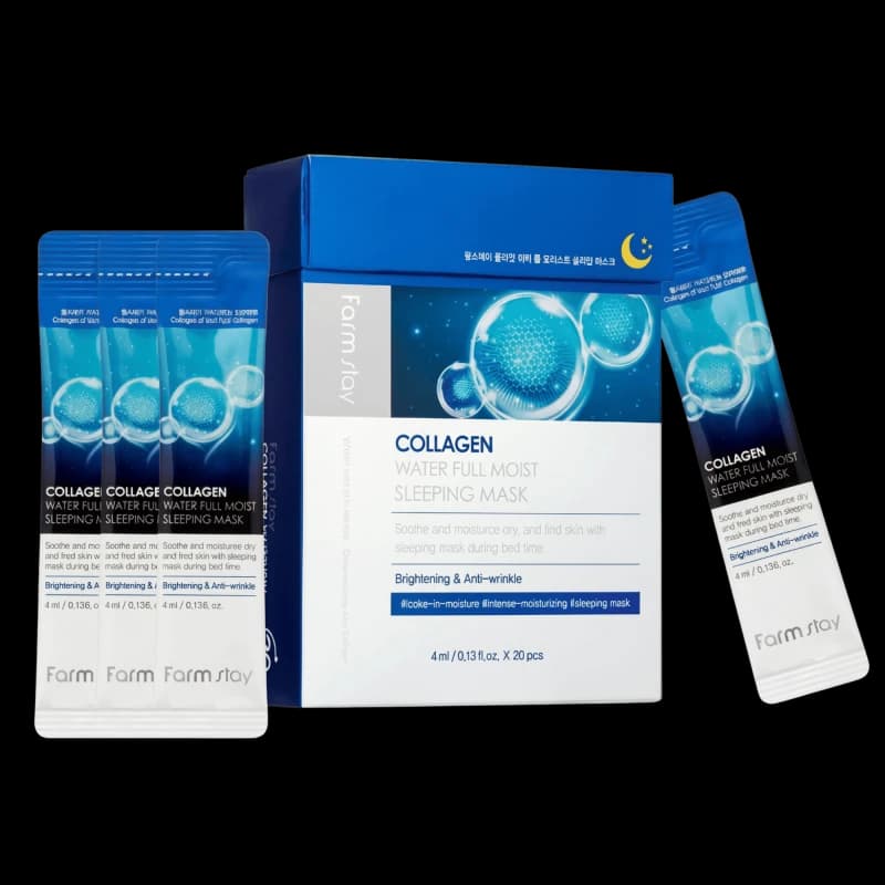 FARMSTAY Ночная маска для лица COLLAGEN WATER FULL MOIST SLEEPING MASK 20/4 мл