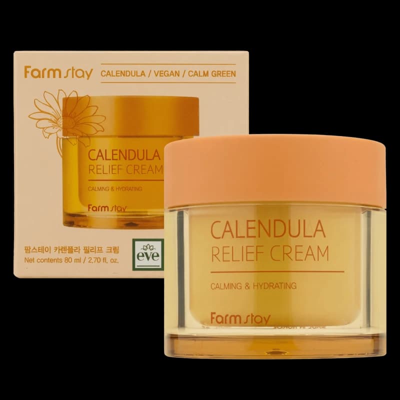 FARMSTAY Крем для лица с календулой CALENDULA RELIEF CREAM 80 мл