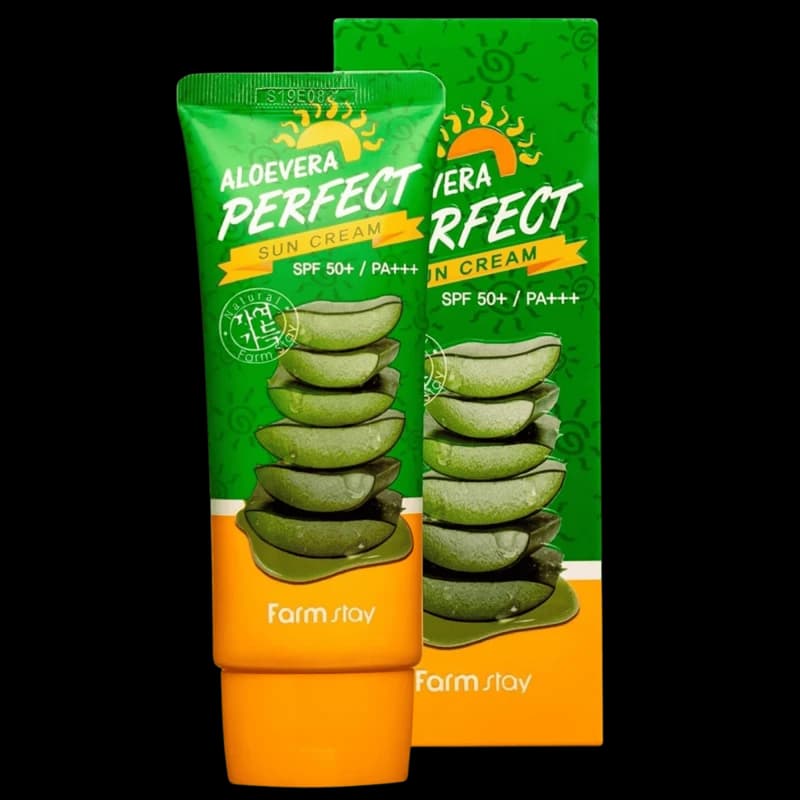 FARMSTAY Солнцезащитный крем с алое SPF ALOEVERA PERFECT SUN CREAM 70 мл
