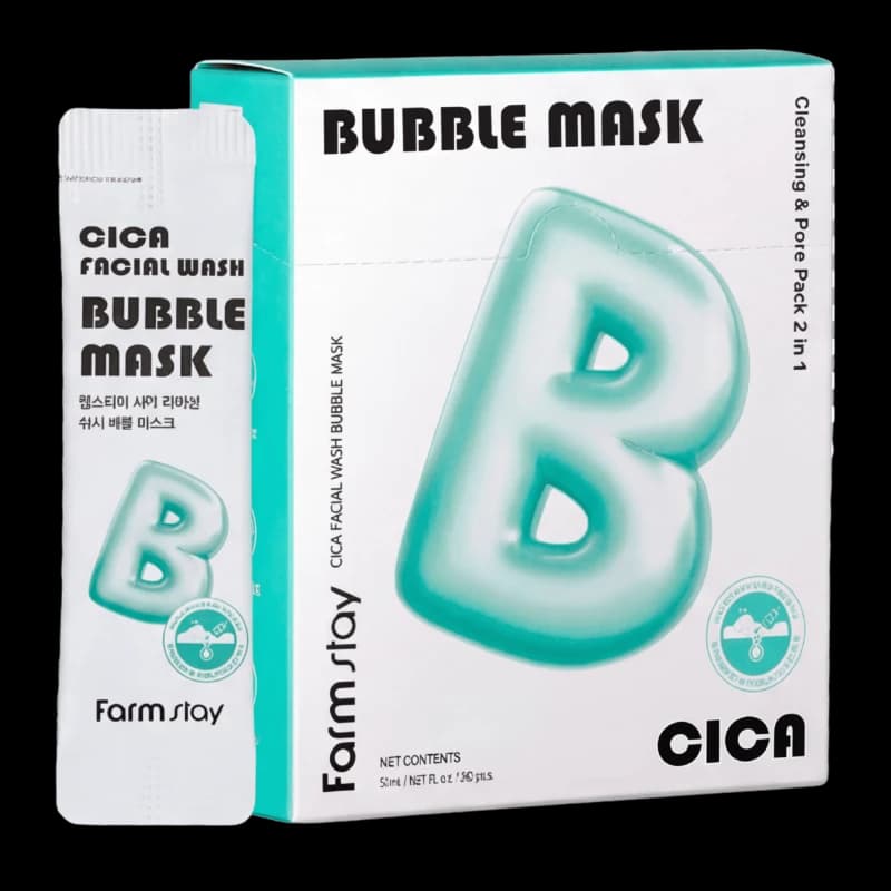 FARMSTAY Пузырьковая маска для умывания с центеллой Cica Facial Wash Bubble Mask 20/5 мл